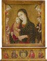 madonna and child with the dead christ saint agnes and cathrine of alexandria and two angels